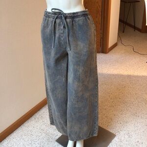 Zara Wide-Leg Stone Washed Blue Denim